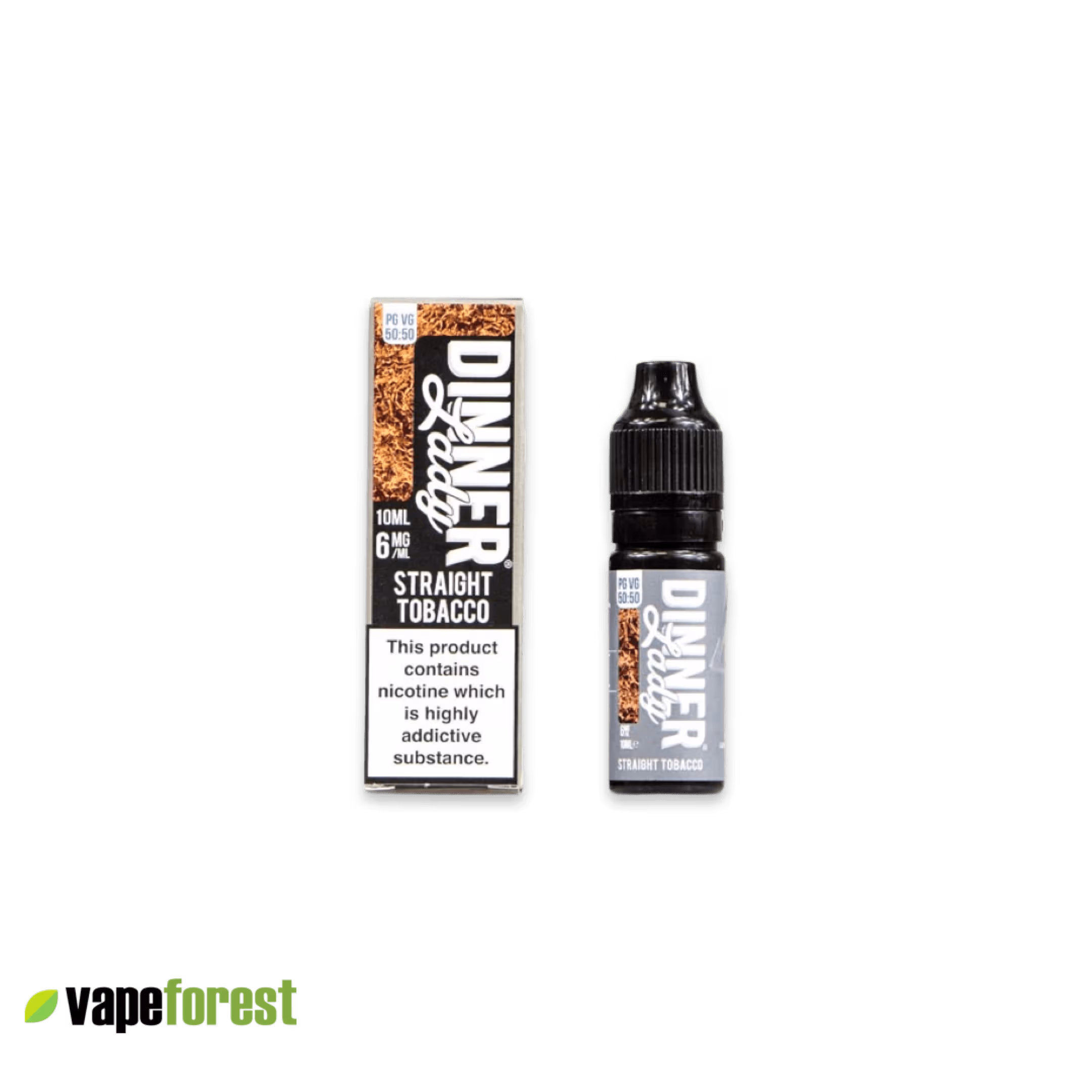 Dinner Lady   50 50 E-Liquid   Straight Tobacco - 10ml E-Liquid