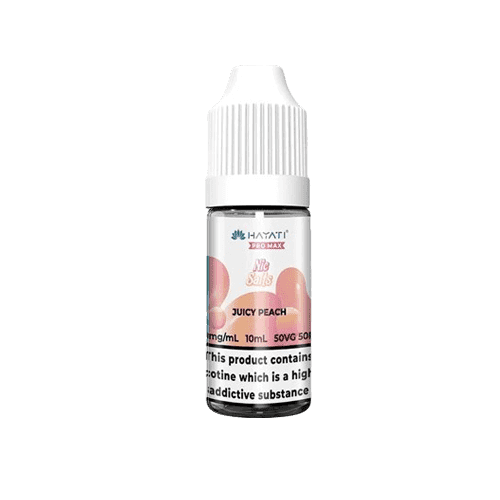 Juicy Peach E-liquid by Hayati Pro Max Nic Salt 10ml - 10mg E-Liquid