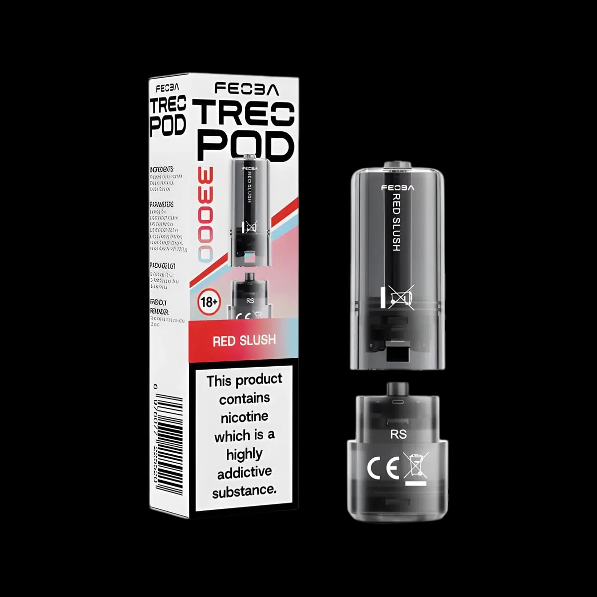 Red slush-Feoba Treo 33K Prefilled Pods