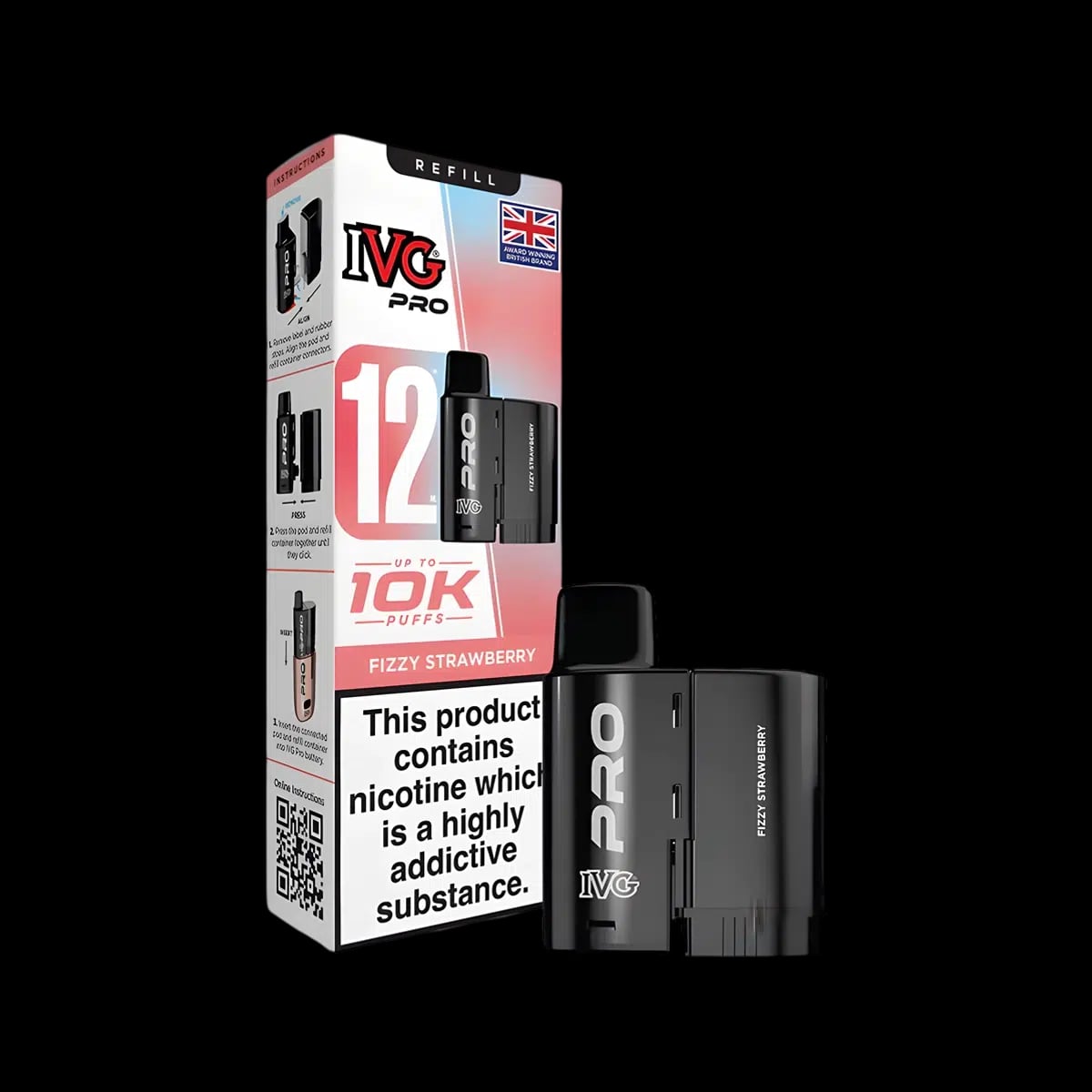 Fizzy Strawberry - IVG PRO 12 Refill Pod