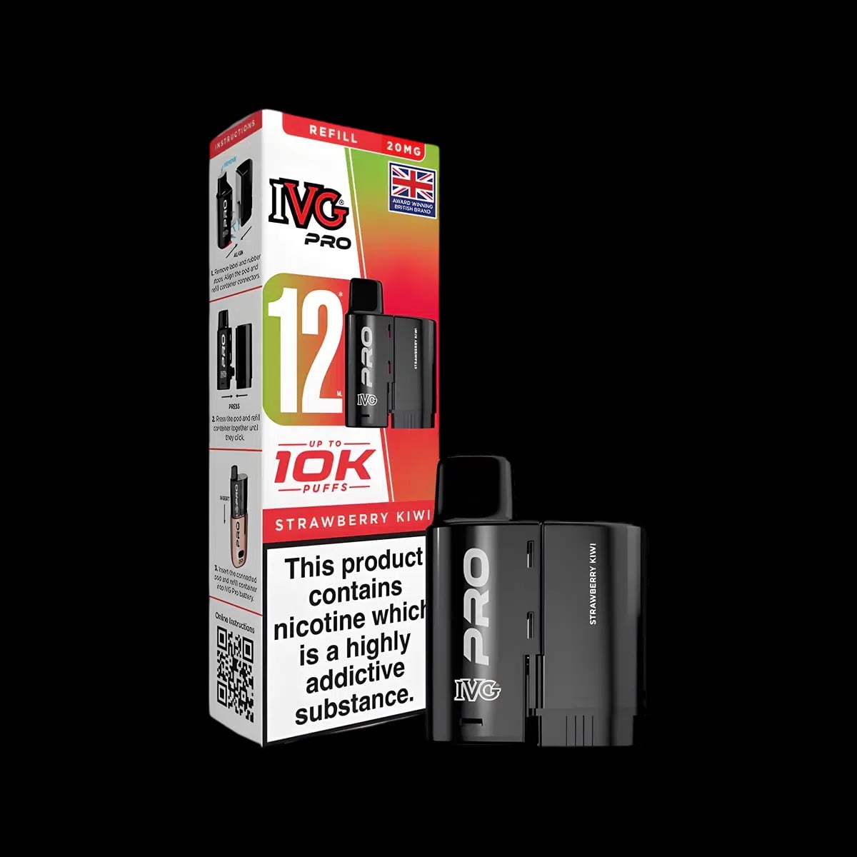 Strawberry Kiwi - IVG PRO 12 Refill Pod