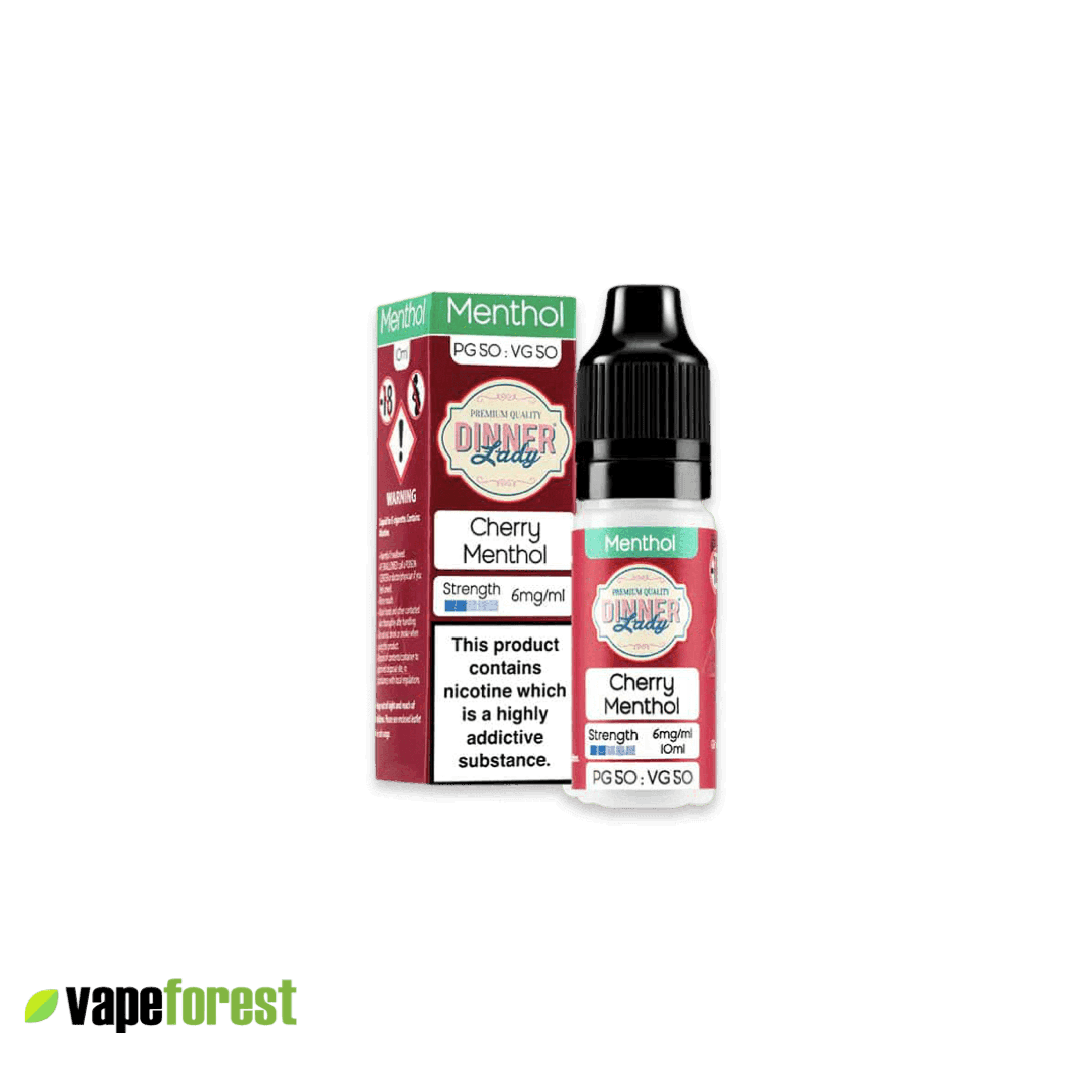Dinner Lady 50 50 E-Liquid Cherry Menthol - E-Liquids