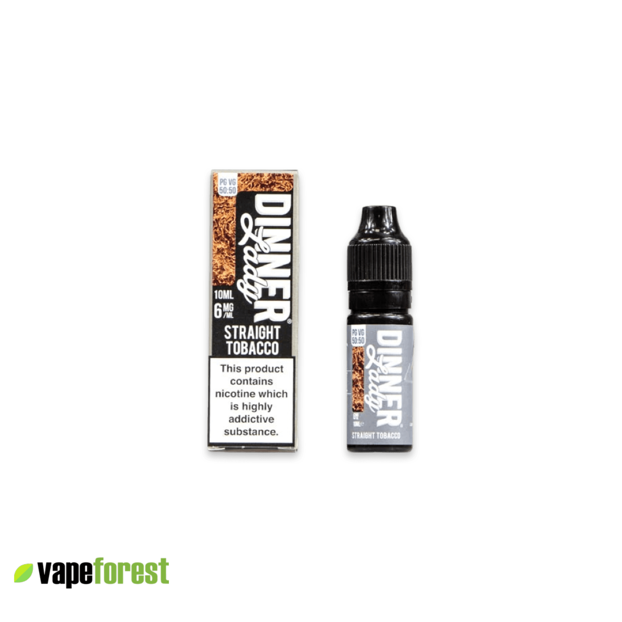 Dinner Lady 50/50 E-Liquid Straight Tobacco Flavour