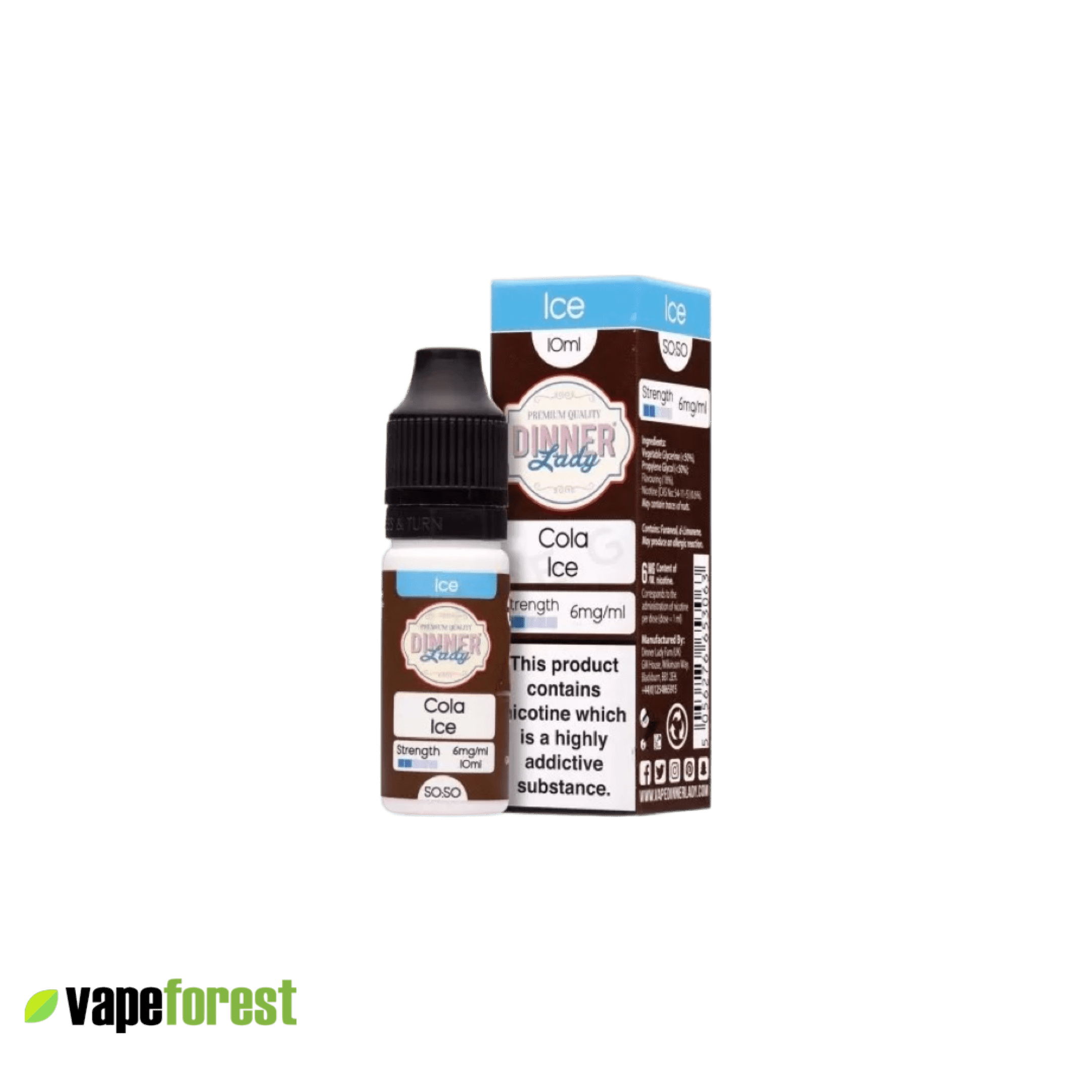 Dinner Lady 50/50 E-Liquid Cola Ice Flavour