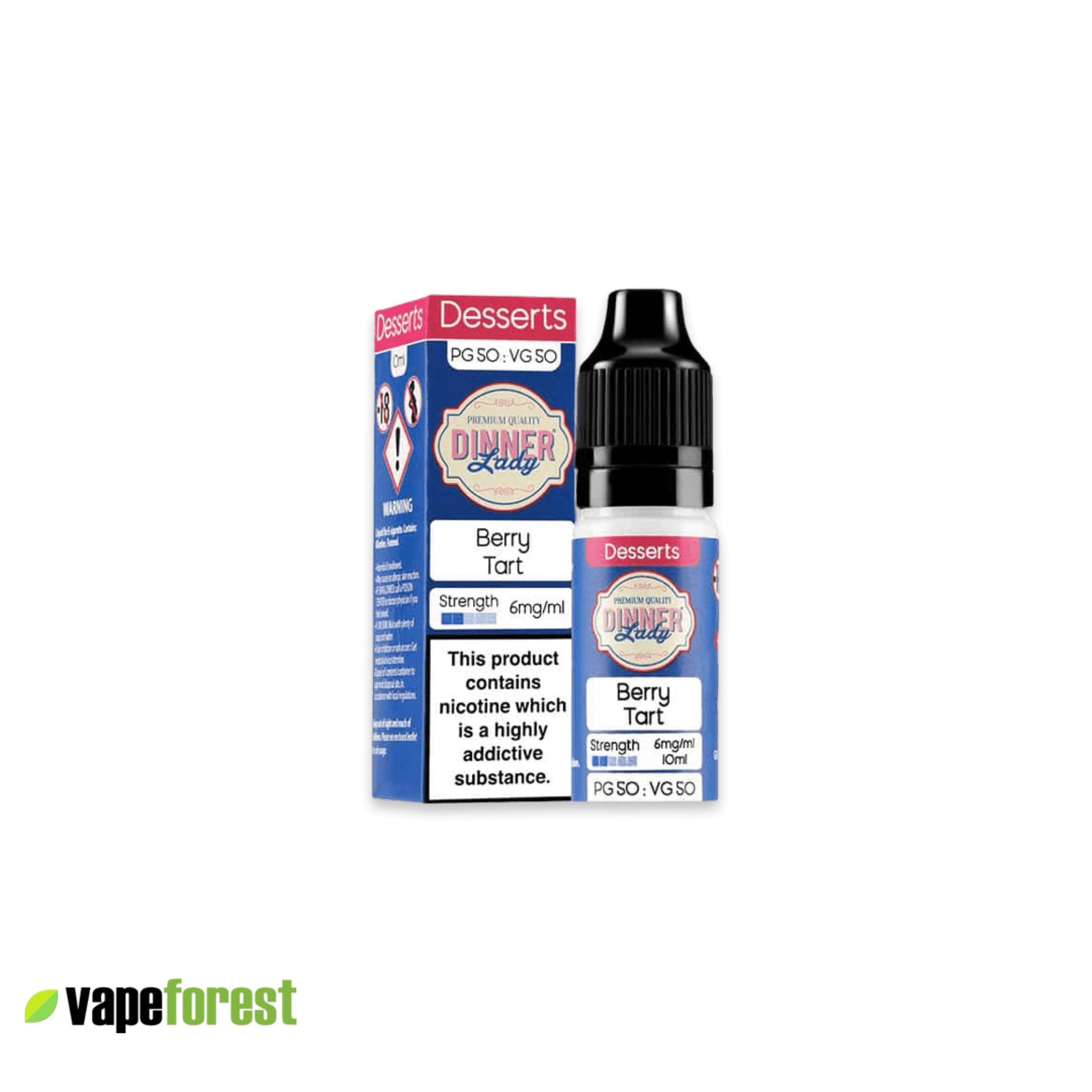 Dinner Lady 50 50 E-Liquid Berry Tart - E-Liquids