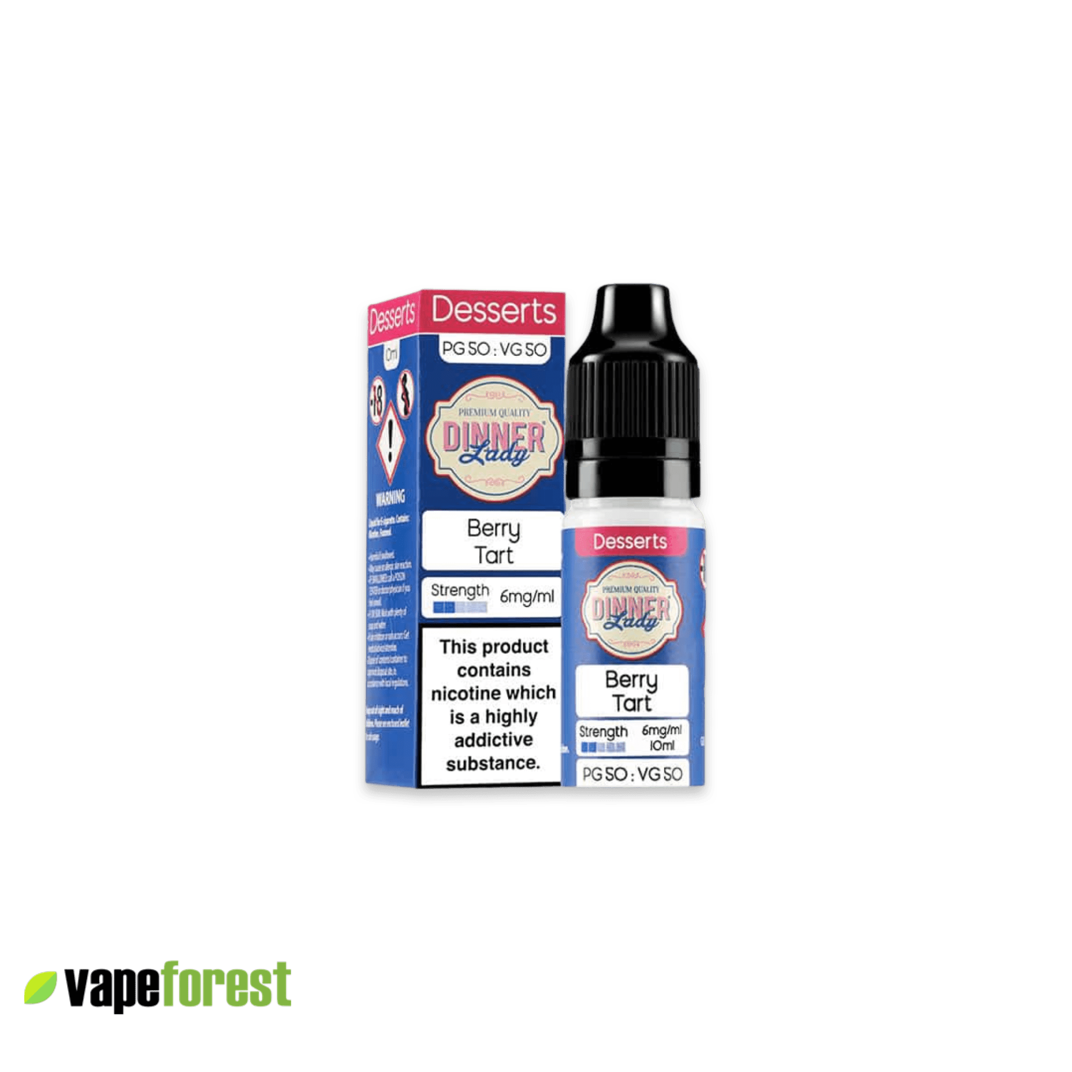 Dinner Lady 50/50 E-Liquid Berry Tart Flavour