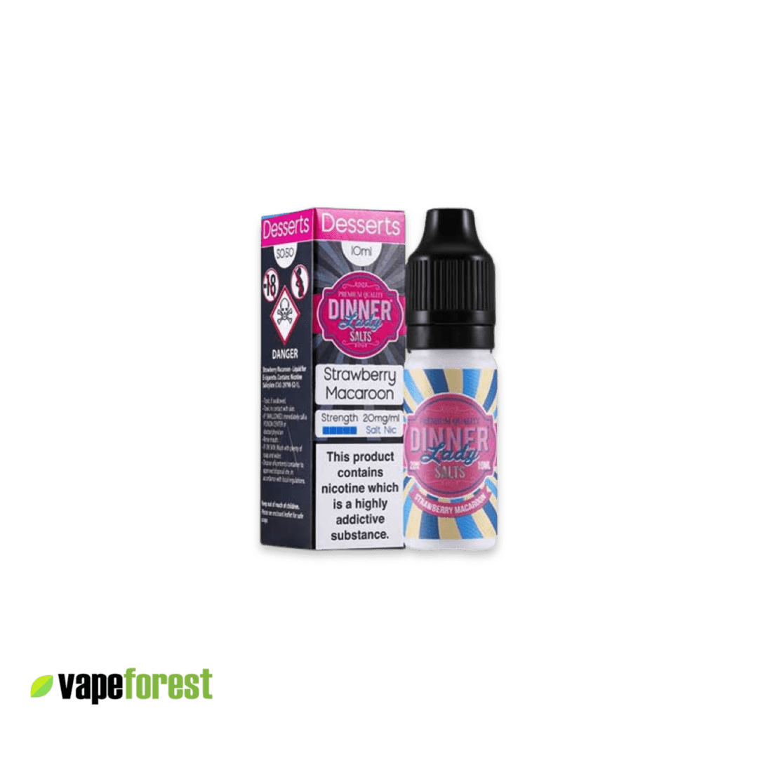 Dinner Lady Nic Salts E-Liquid Strawberry Macaroon
