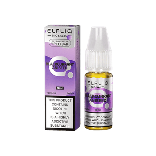 Blackcurrant Aniseed Elfliq by Elf Bar - 10ml Nic Salt E-liquid - 10mg E-Liquid