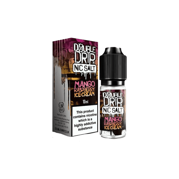 Mango Raspberry Ice Cream by Double Drip 10ml Nic Salt E-liquid - E-Liquids