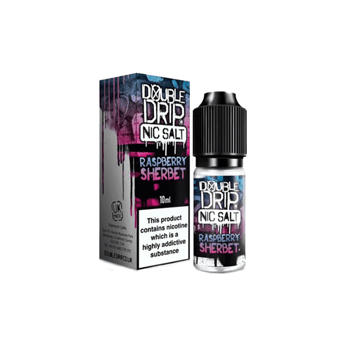 Raspberry Sherbet by Double Drip 10ml Nic Salt E-liquid - 10mg E-Liquid