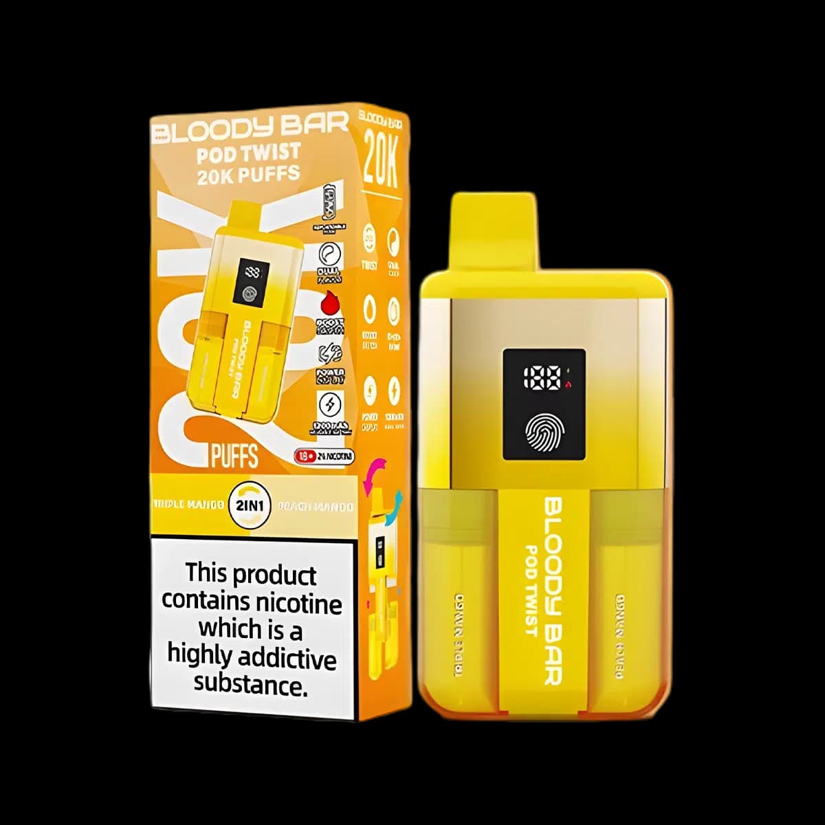 Bloody Bar Pod Twist 20K Vape Kit-Triple Mango-Peach Mango