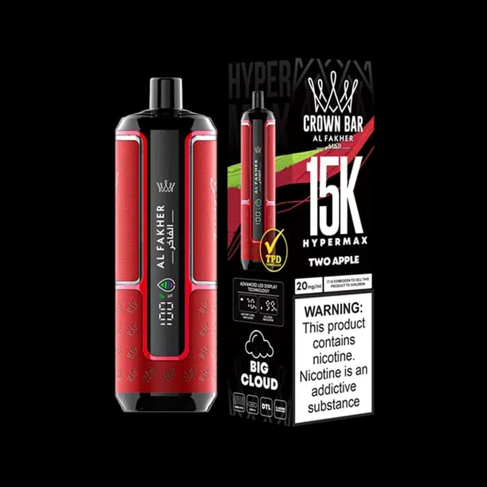Al Fakher Crown Bar Hypermax 15K Two Apple