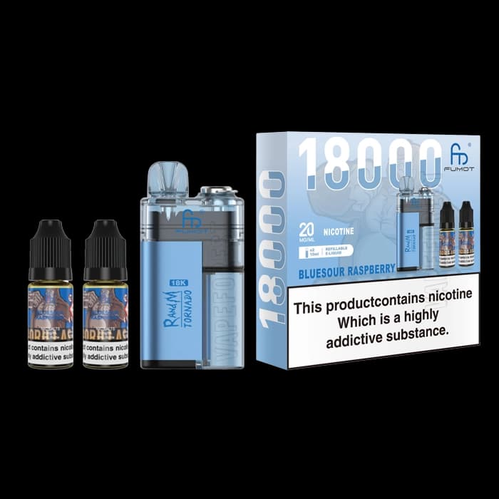 Fumot RandM Tornado 18k Disposable Vape Blue Sour Raspberry