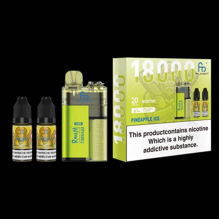 Fumot RandM Tornado 18k Disposable Vape Pineapple Ice