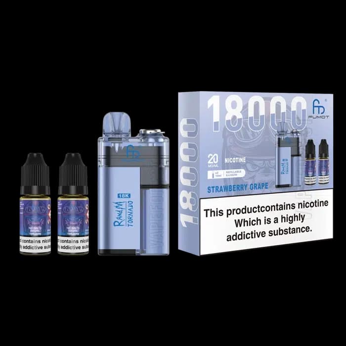 Fumot RandM Tornado 18k Disposable Vape Strawberry Grape
