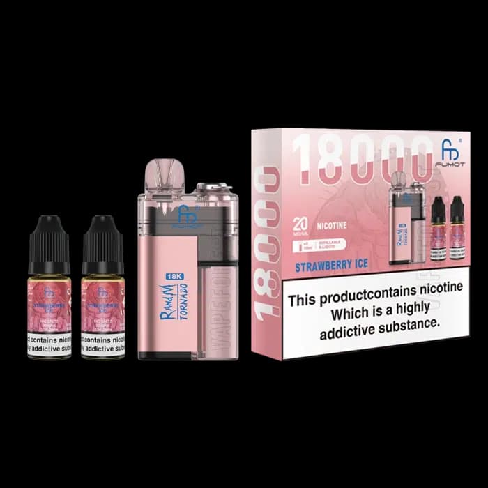 Fumot RandM Tornado 18k Disposable Vape Strawberry Ice