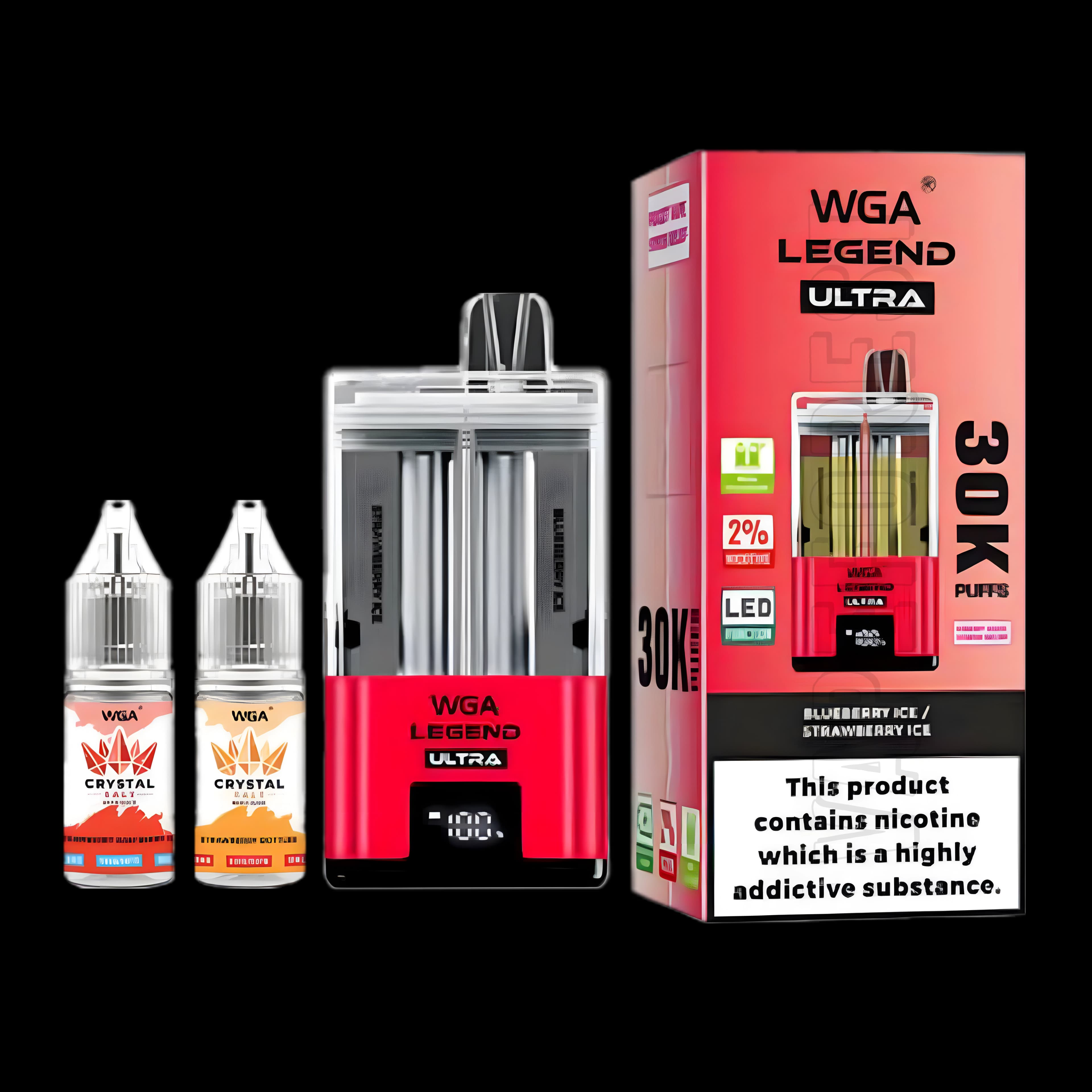WGA Legend Ultra 30k bluberry ice and strawberry ice