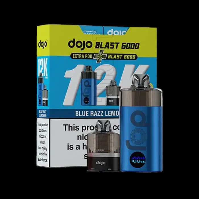 DOJO Blast 12K Bundle Vape Kit - 10mg- Blue Razz Lemonade