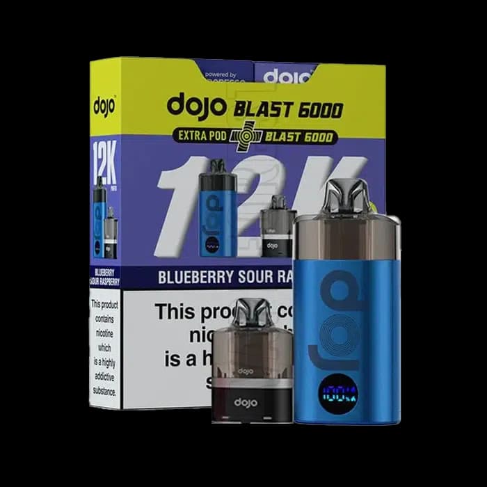 DOJO Blast 12K Bundle Vape Kit - 10mg Blue Sour Raspberry