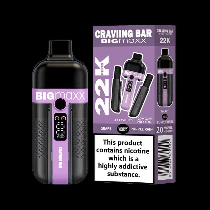 Craving Bar Big Maxx 22K Disposable Pod Kit -Grap-Purple Rain