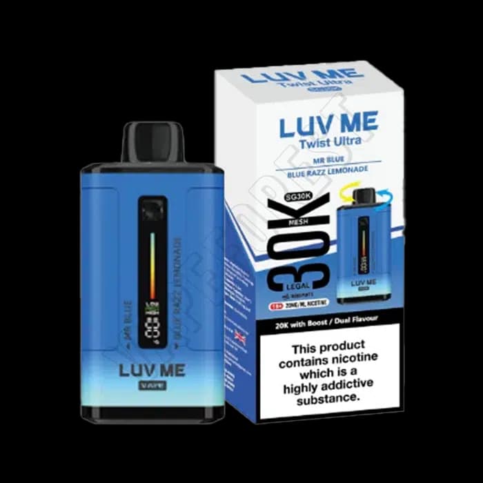 Luv Me 30k Twist Ultra Disposable Vape Kit - Mr Blue- Blue Razz Lemonade