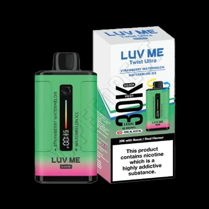 Luv Me 30k Twist Ultra Disposable Vape Kit - Strawberry Watermelon - Watermelon Ice