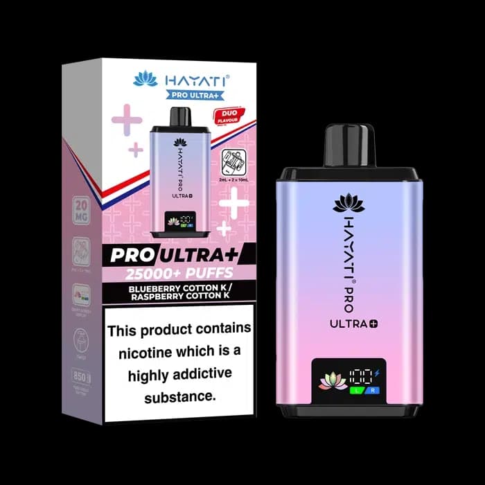 Hayati Pro Ultra Plus 25000 - Blueberry Cotton Candy-Raspberry Cottona Candy