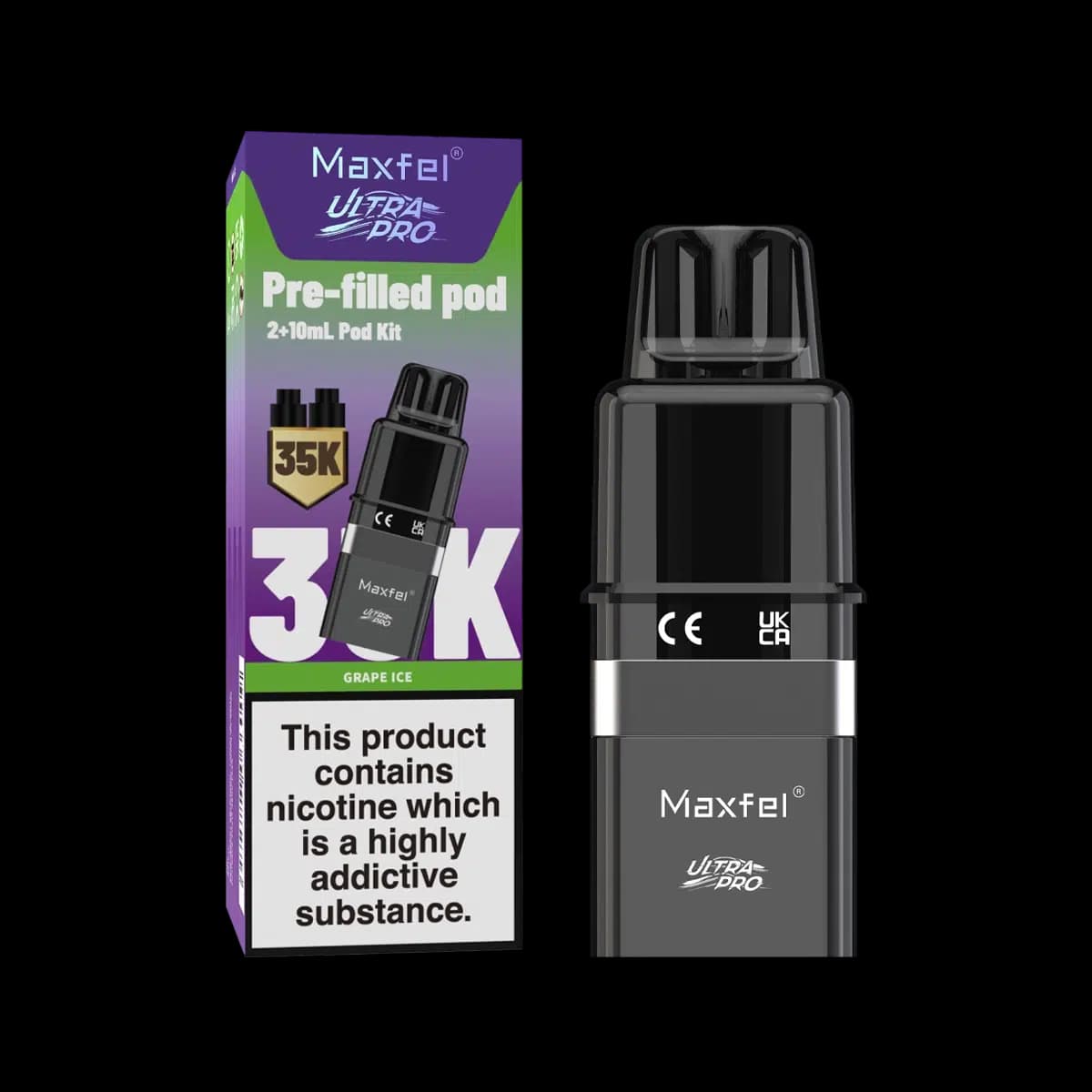 Maxfel Ultra Pro Prefilled Pod-Grape Ice