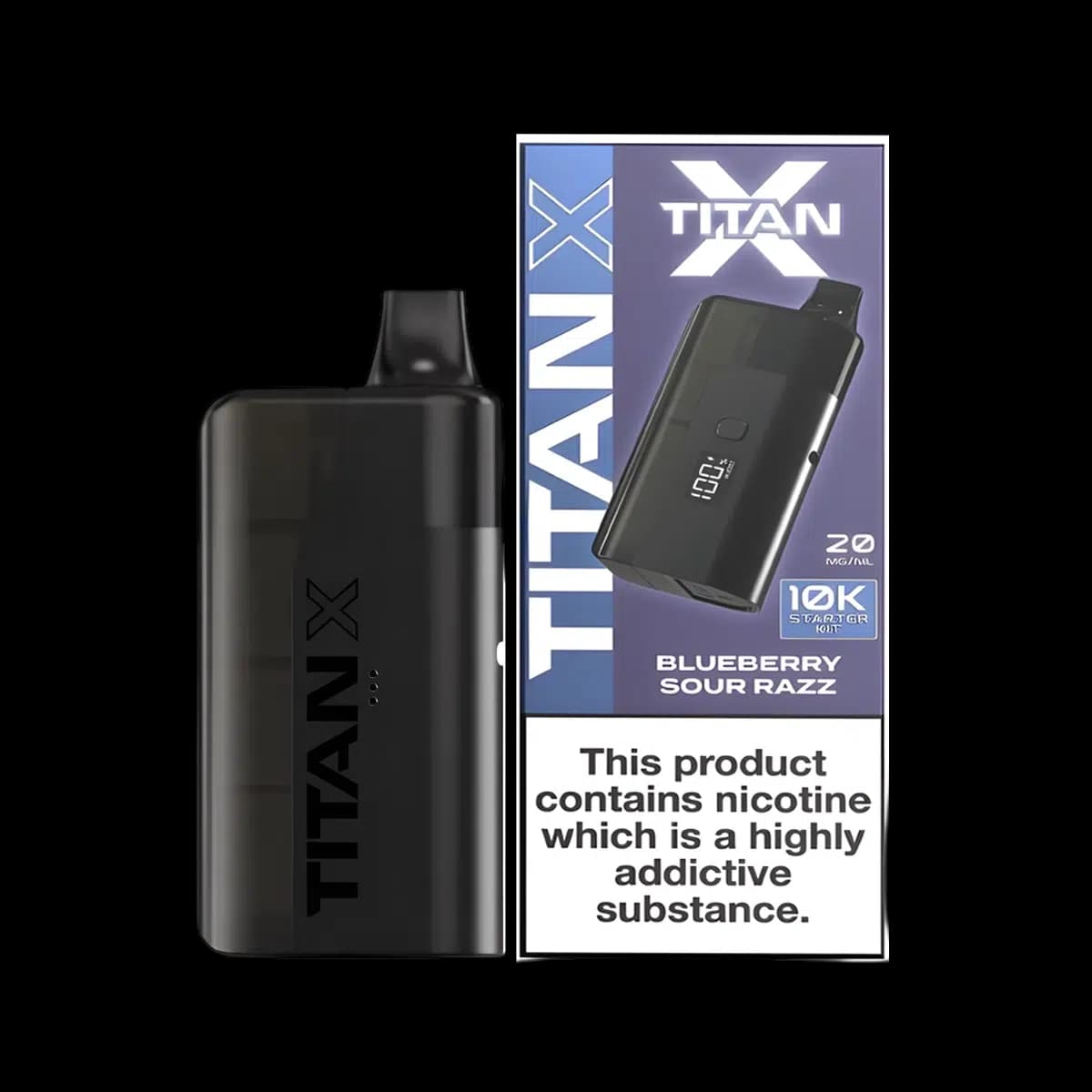 Titan X 10K Prefilled Pod Vape Kit - Blueberry Sour Raspberry