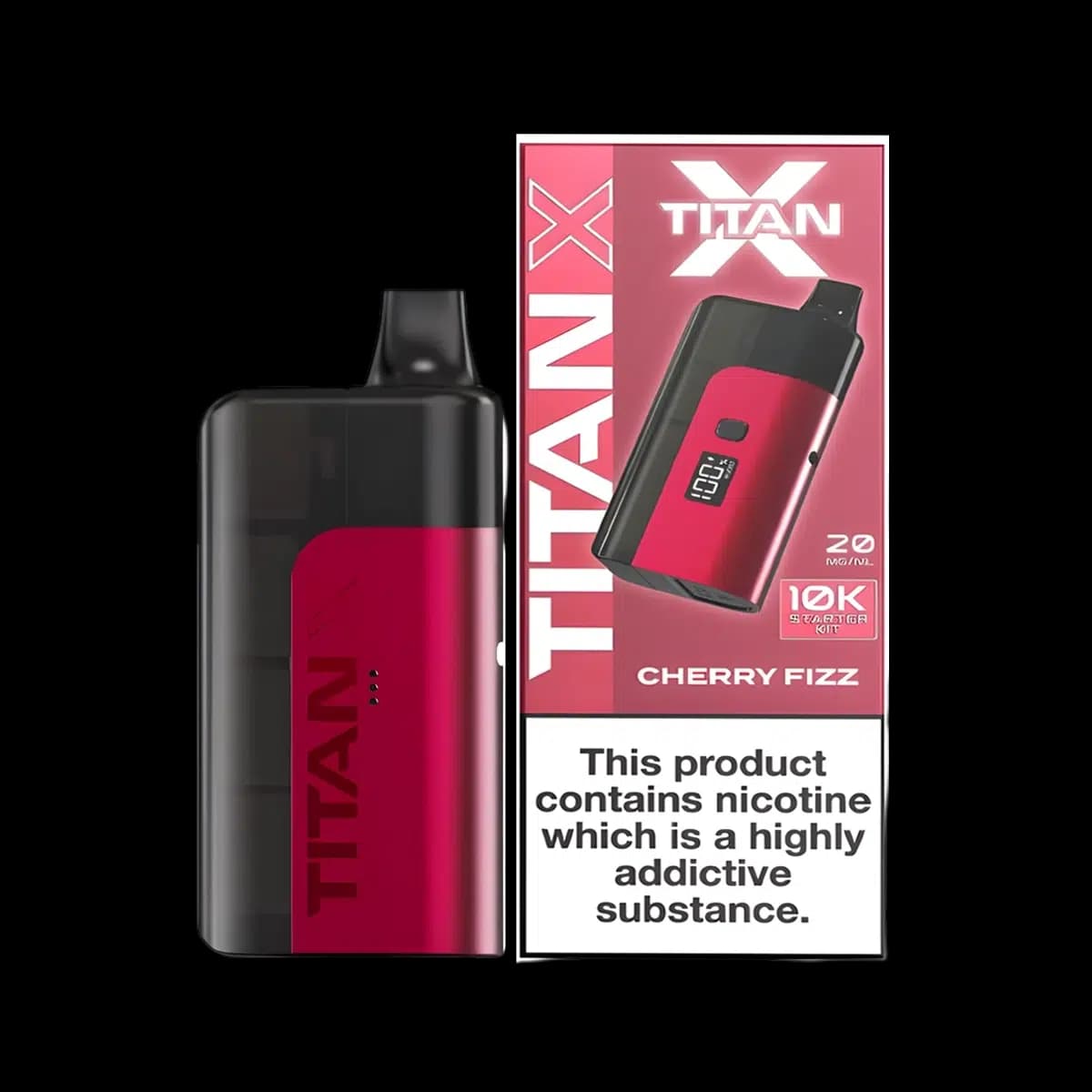 Titan X 10K Prefilled Pod Vape Kit - Cherry Fizz