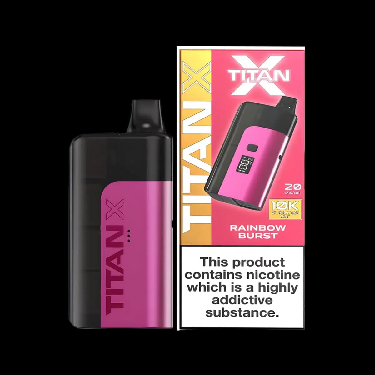Titan X 10K Prefilled Pod Vape Kit - Rainbow Burst