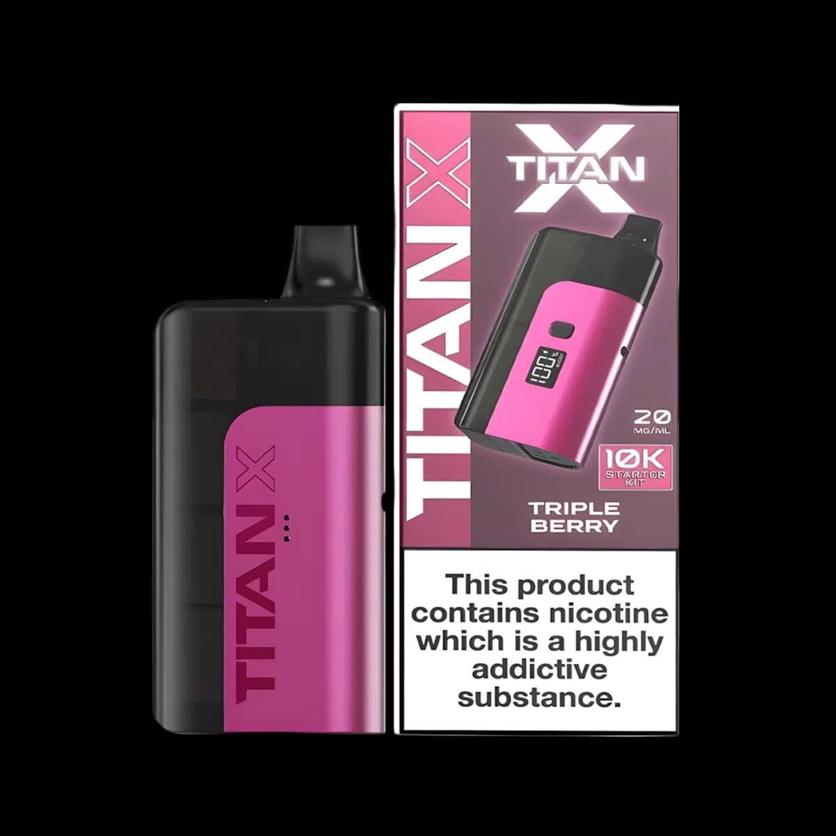 Titan X 10K Prefilled Pod Vape Kit - Triple Berry