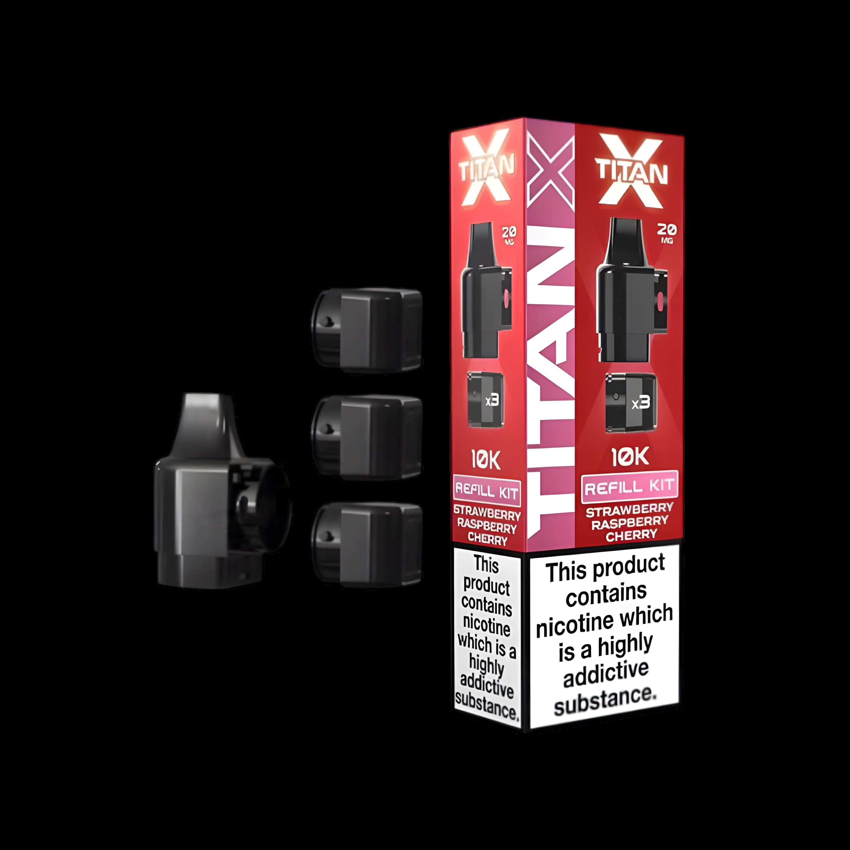 Titan X 10K Prefilled Pods - Strawberry Raspberry Cherry