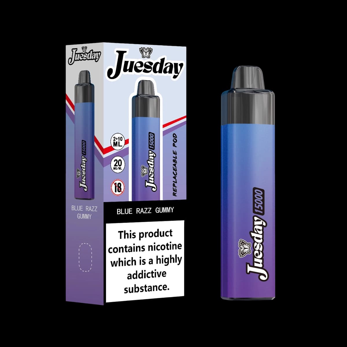 Juesday 15000 Puffs Prefilled Vape Kit- Blue Razz Gummy