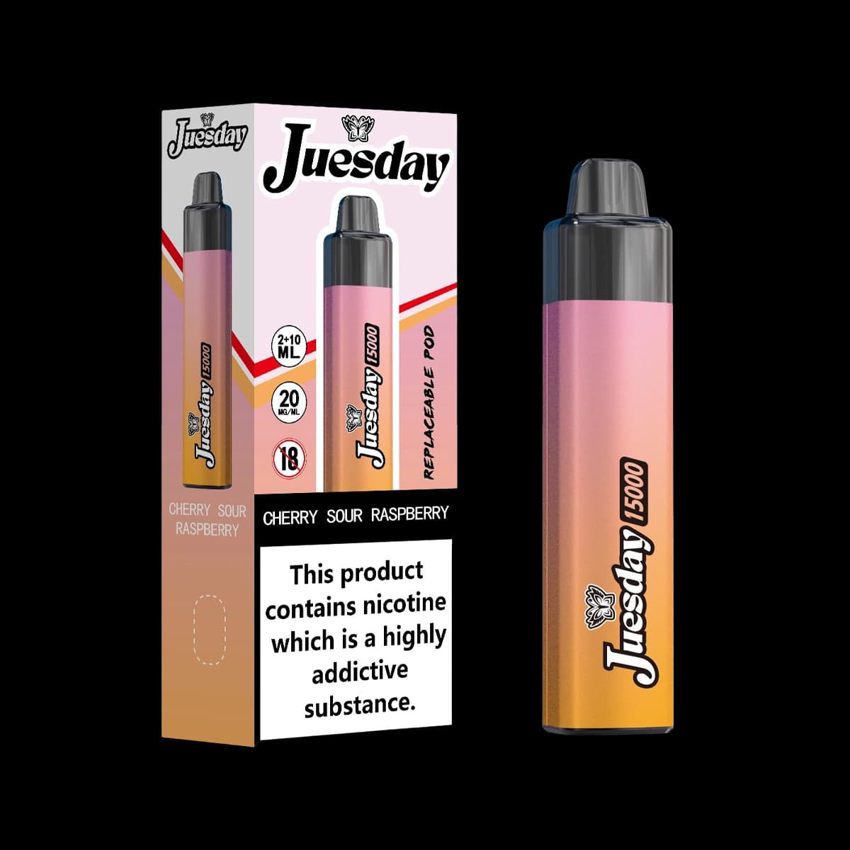 Juesday 15000 Puffs Prefilled Vape Kit- Cherry Sour Raspberry