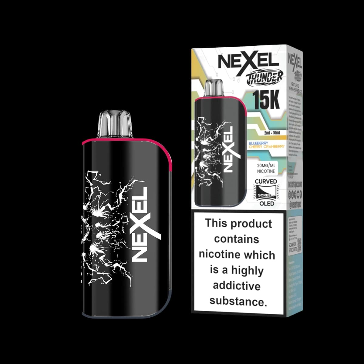 Nexel Thunder 15K Prefilled Pod Kit - Bluberry Cherry Cranberry-2