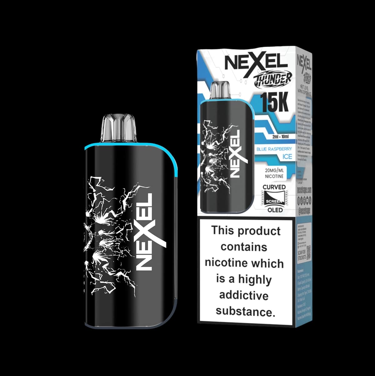 Nexel Thunder 15K Prefilled Pod Kit - Blue Raspberry Ice-2