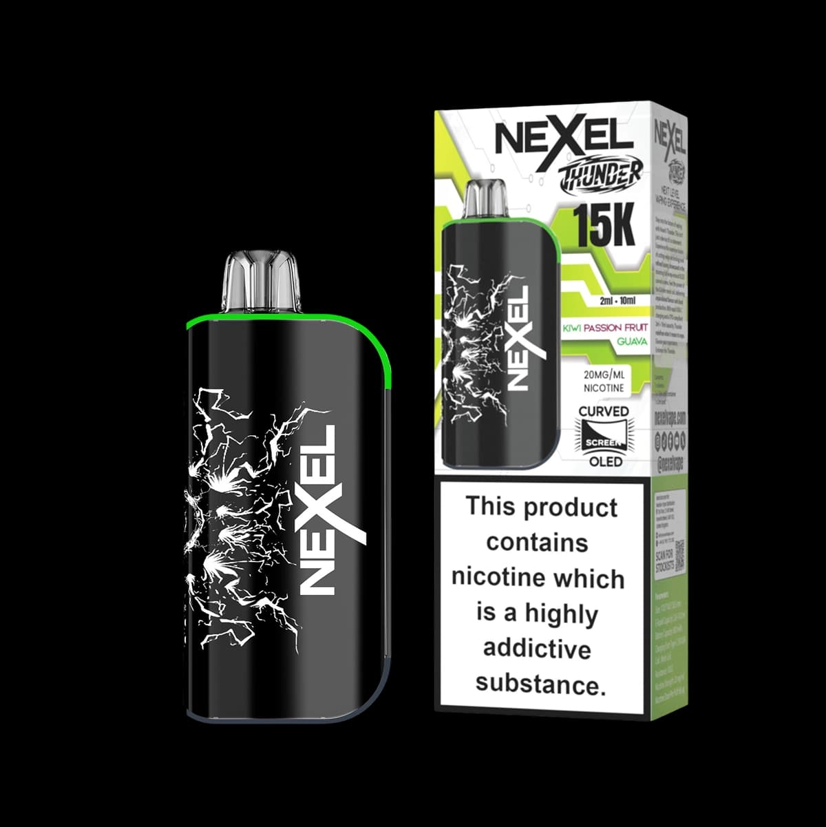 Nexel Thunder 15K Prefilled Pod Kit -Kiwi Passionfruit Guava-2