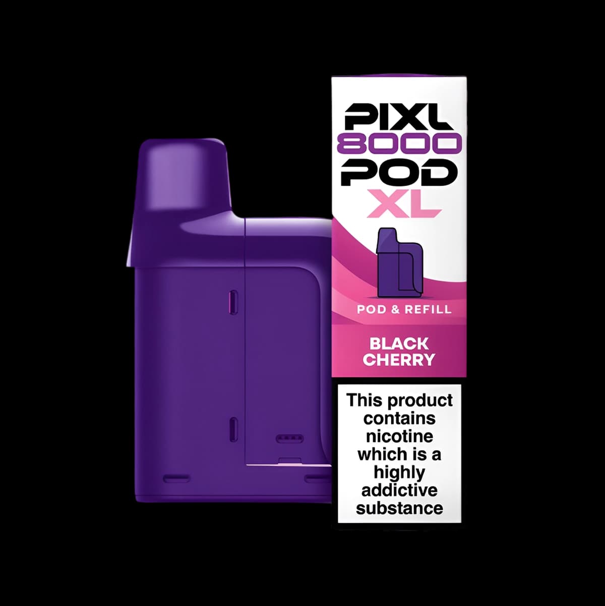 Pixl 8000 Prefilled Refill Pods Black Cherry