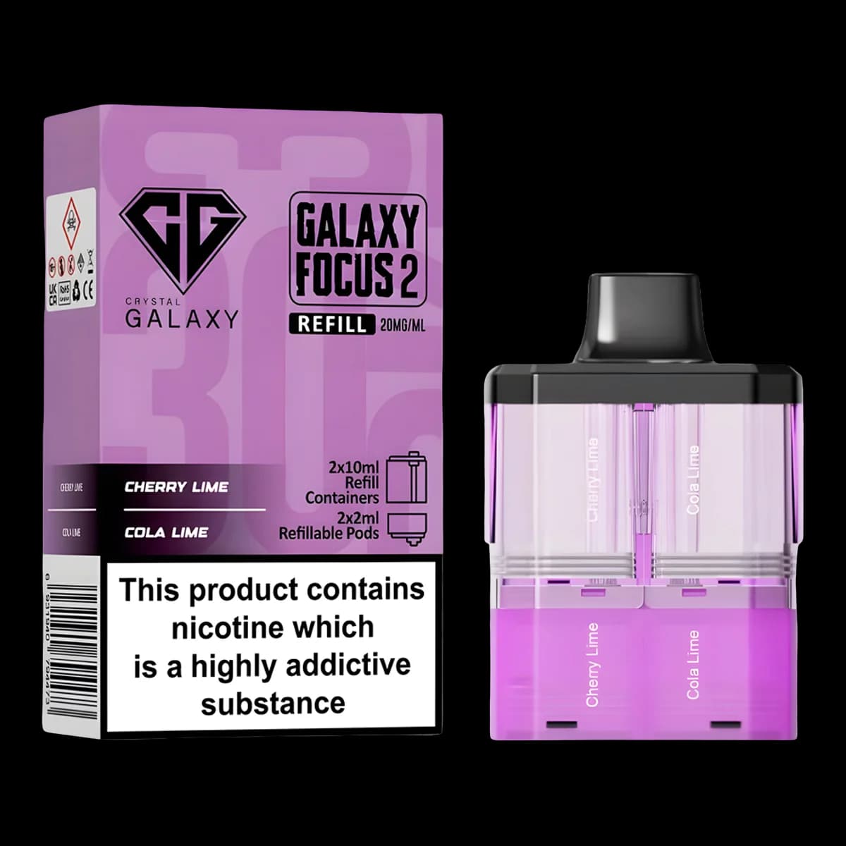 Crystal Galaxy Focus 2 30K Prefilled Pods Refill Containers - Pre-Filled Vape Pods