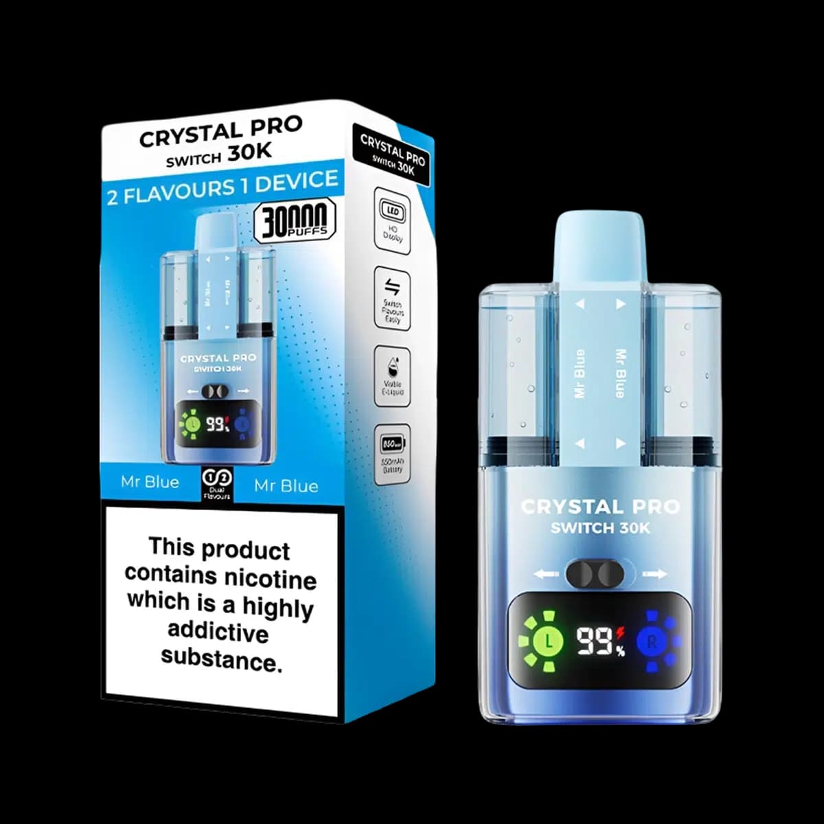 Crystal 30K Pro Switch Prefilled Vape Kit - Mr Blue