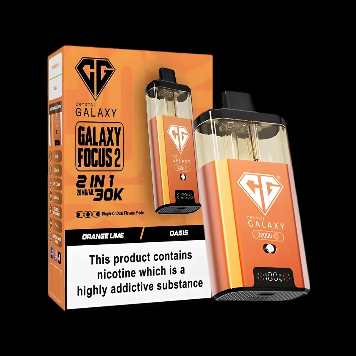 Crystal Galaxy Focus 2 30K Vape Kit-Orange Lime-Oasis