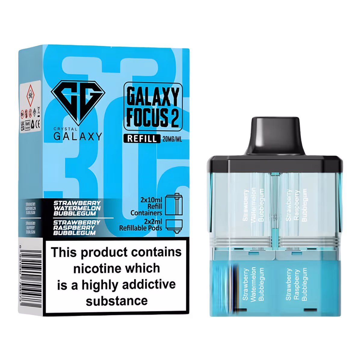 STRAWBERRY-WATERMELON-BUBBLEGUM-STRAWBERRY-RASPBERRY-BUBBLEGUM-CRYSTAL-GALAXY-30K-FOCUS-2-PREFILLED-PODS