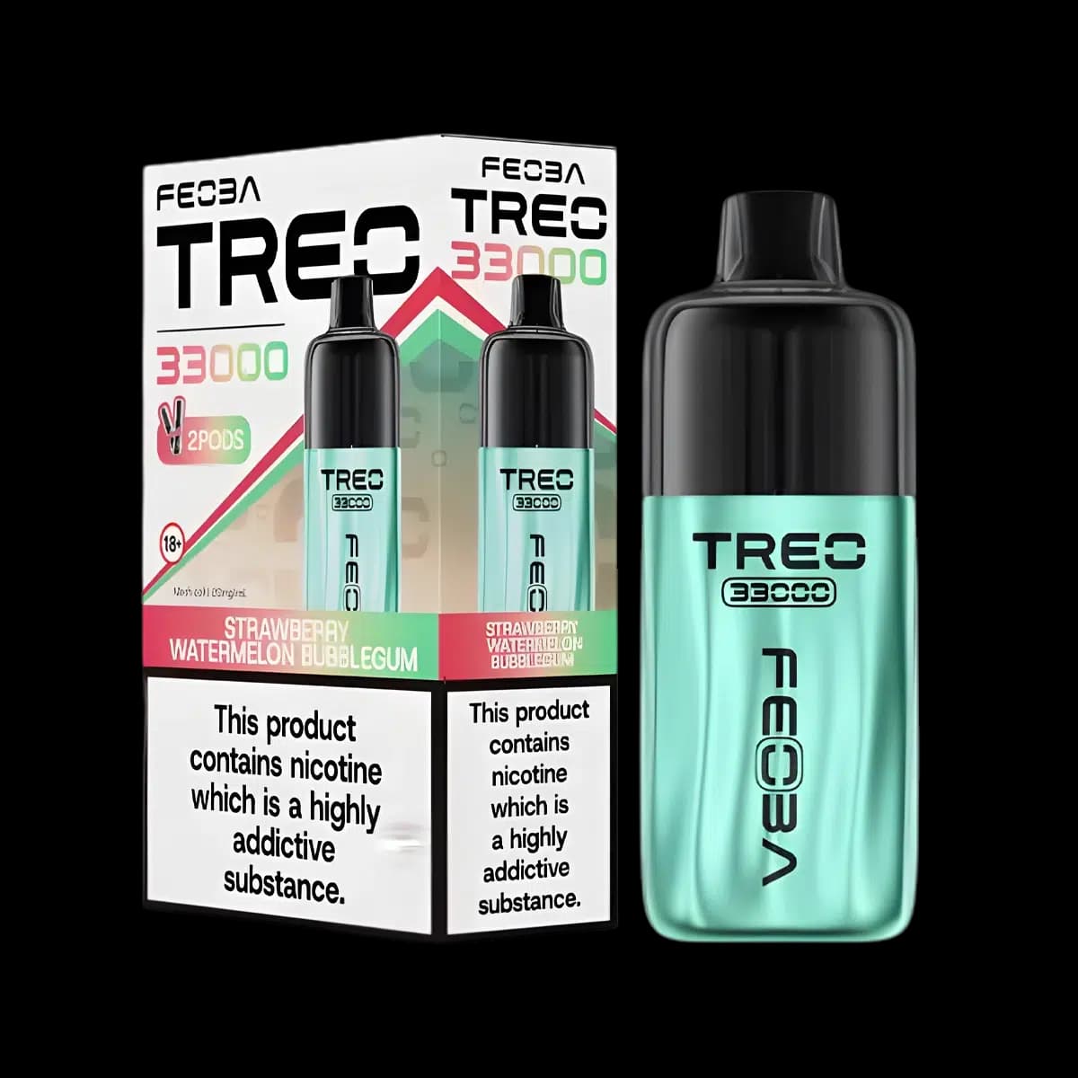 Strawberry Watermelon Bubblegum-Feoba Treo 33K Vape Kit