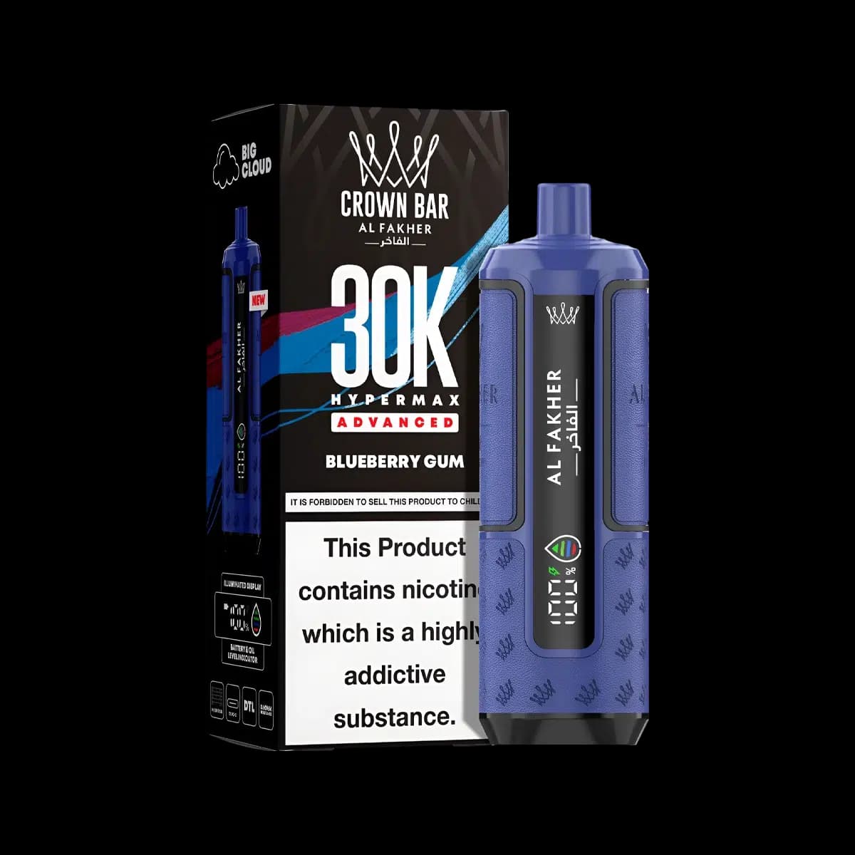 Blueberry Gum-Al Fakher Hypermax 30K Prefilled Vape Kit