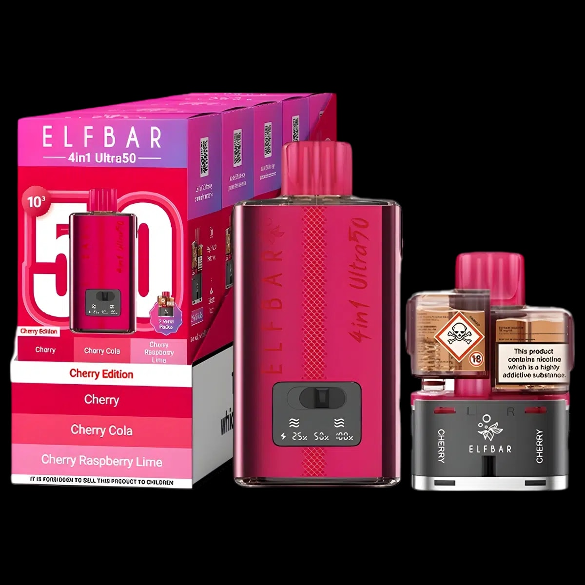 Cherry Special Edition-Elf Bar 4in1 Ultra50 Vape Kit