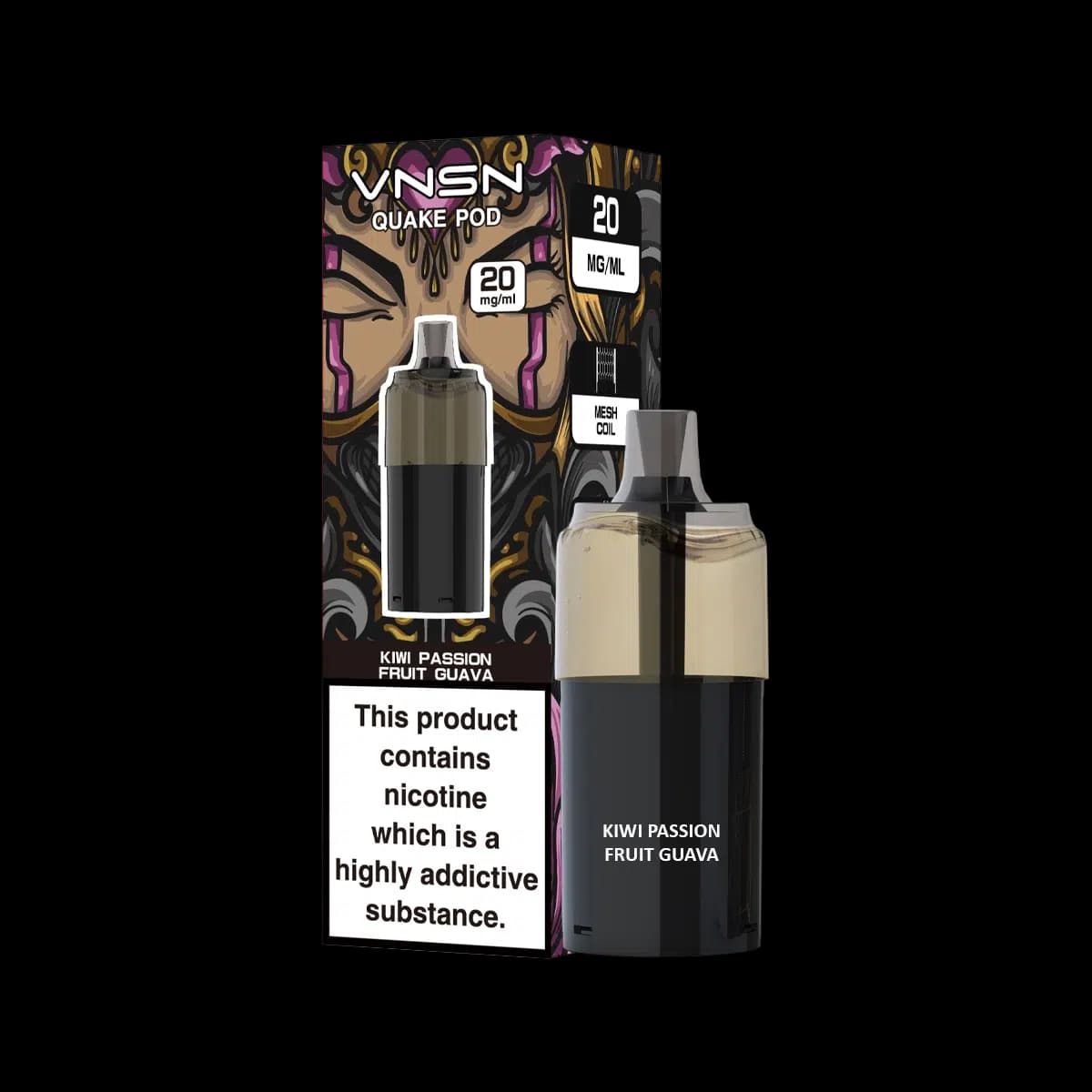 Kiwi Passion Fruit Guava-VNSN Quake 10000 Pod Refill Containers