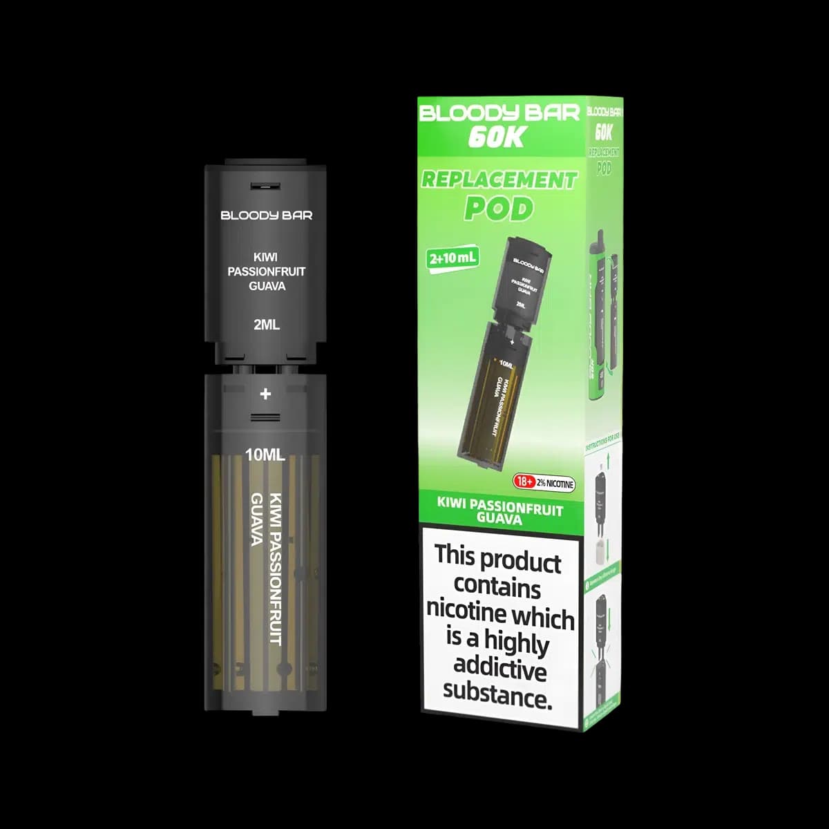 Kiwi Passionfruit Guava-Bloody Bar 60K Replacement Pod