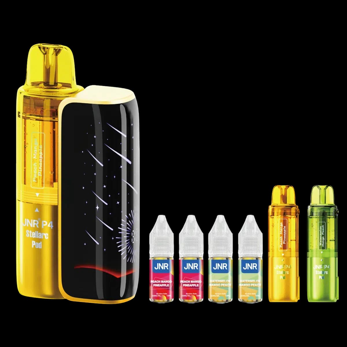 Peach Mango Pineapple-Watermelon Mango Peach2-JNR P4 Stellarc 100K Vape Kit