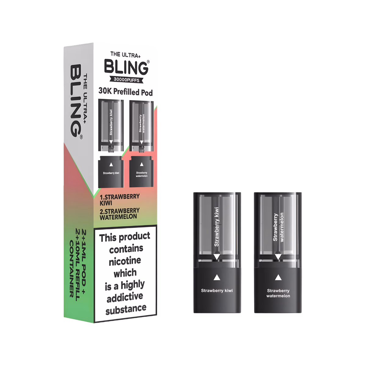 STRAWBERRY-KIWI-STRAWBERRY-WATERMELON-THE-BLING-ULTRA-30K-PREFILLED-PODS-20MG